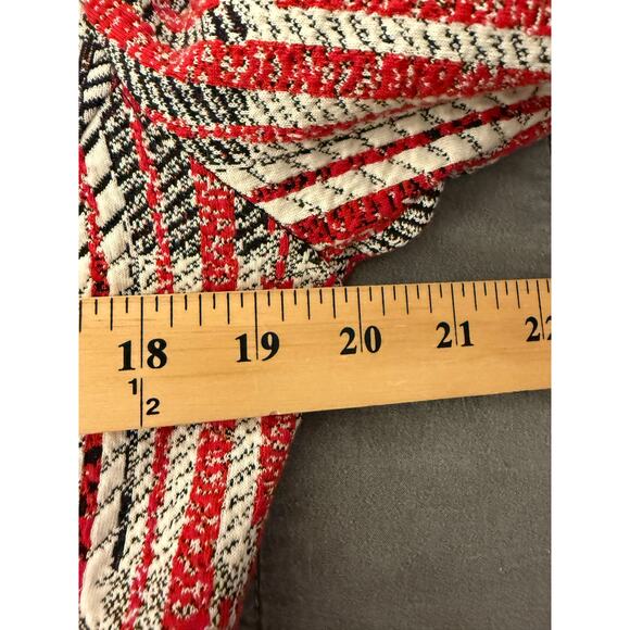 Cabi Red Plaid Blazer Jacket Womens M #6028 Button Front Classic Anchors Preppy - Picture 6 of 10